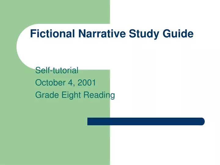 fictional narrative study guide n.
