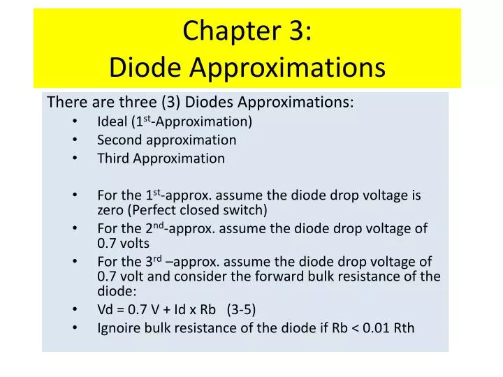 chapter 3 diode approximations n.