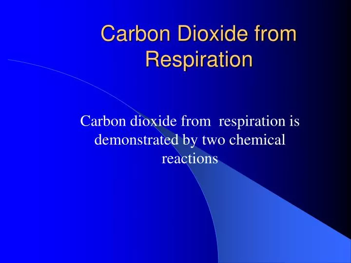 carbon dioxide from respiration n.