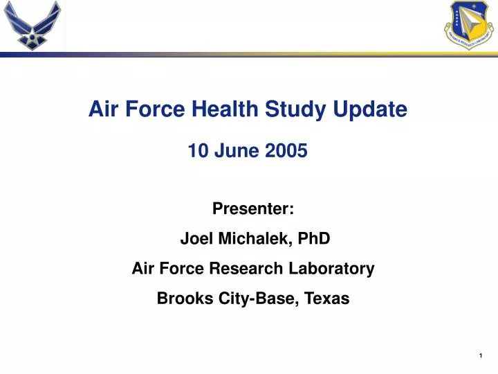 air force health study update 10 june 2005 n.
