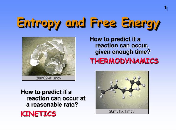 entropy and free energy n.
