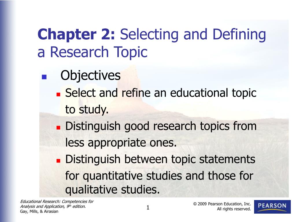 selecting the research topic ppt