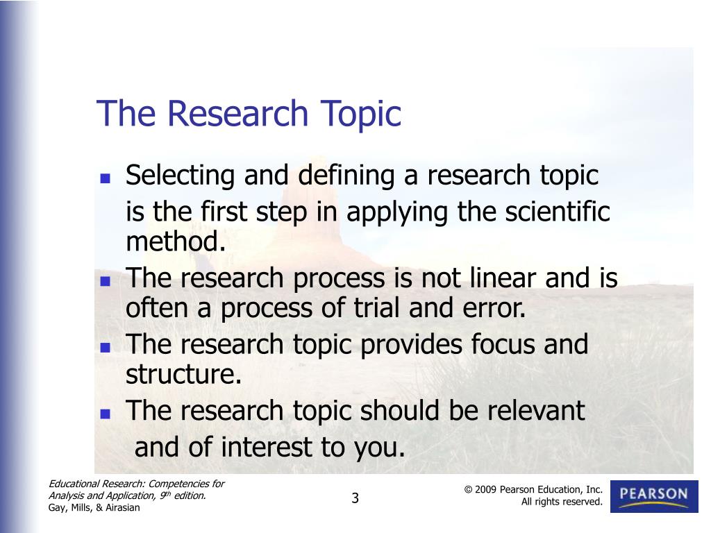 define your topic in research