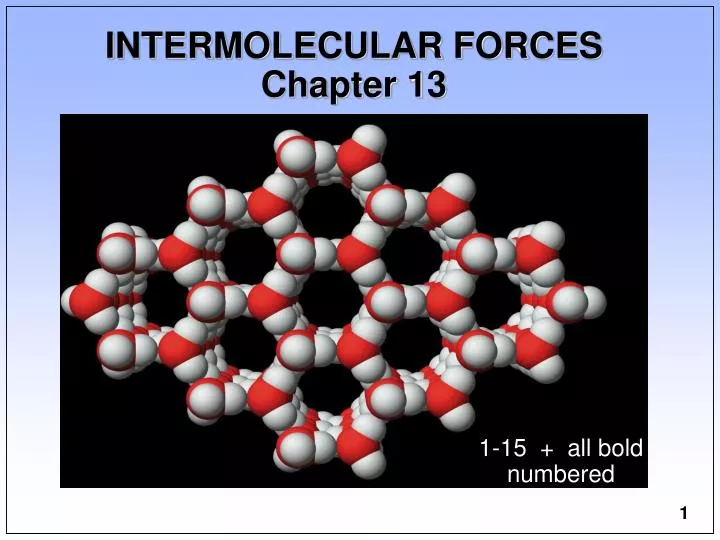 intermolecular forces chapter 13 n.