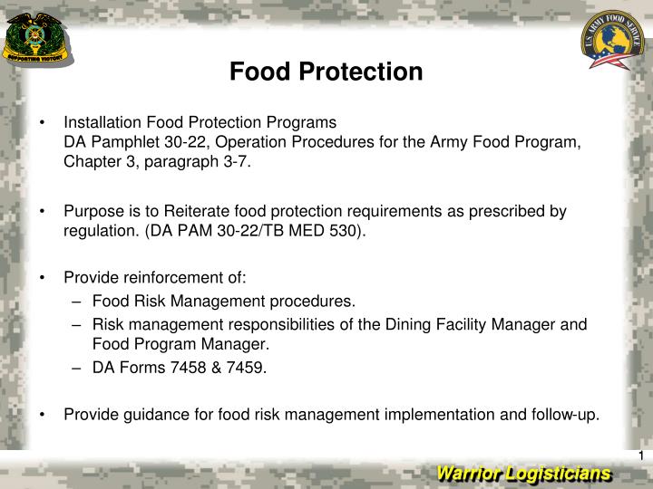 PPT Food Protection PowerPoint Presentation, free download ID260745