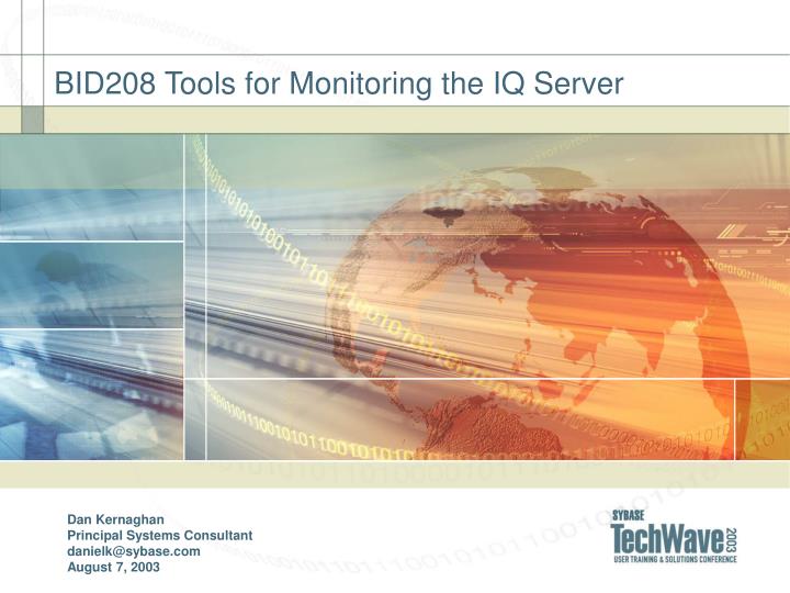 bid208 tools for monitoring the iq server n.