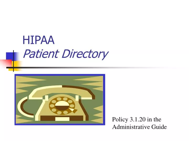 hipaa patient directory n.