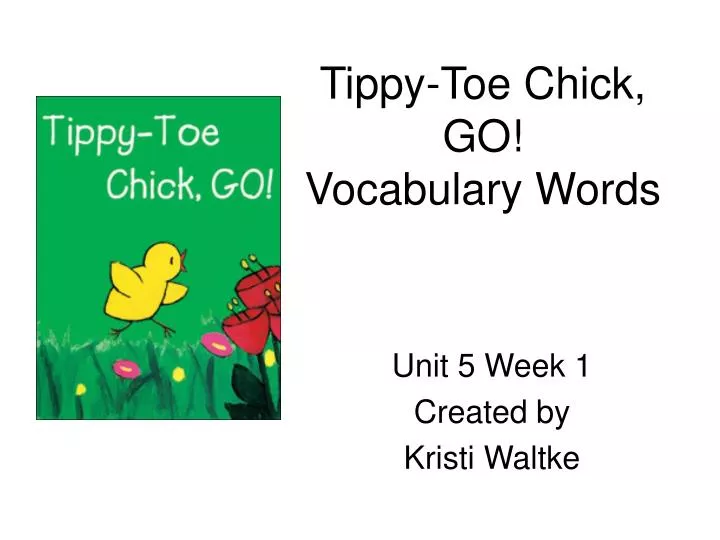 tippy toe chick go vocabulary words n.