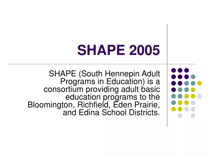 shape 2005 n.