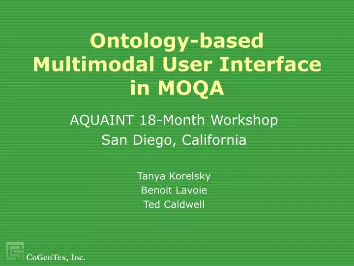 ontology based multimodal user interface in moqa n.