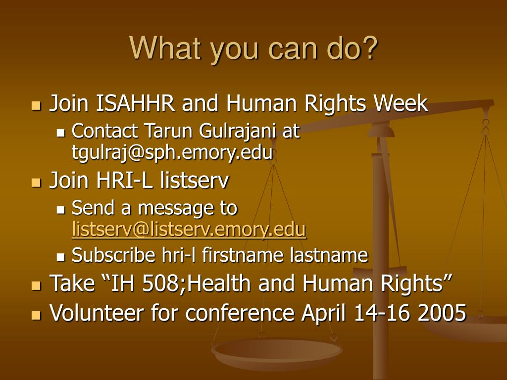 PPT - Health and Human Rights 101 PowerPoint Presentation, free ...