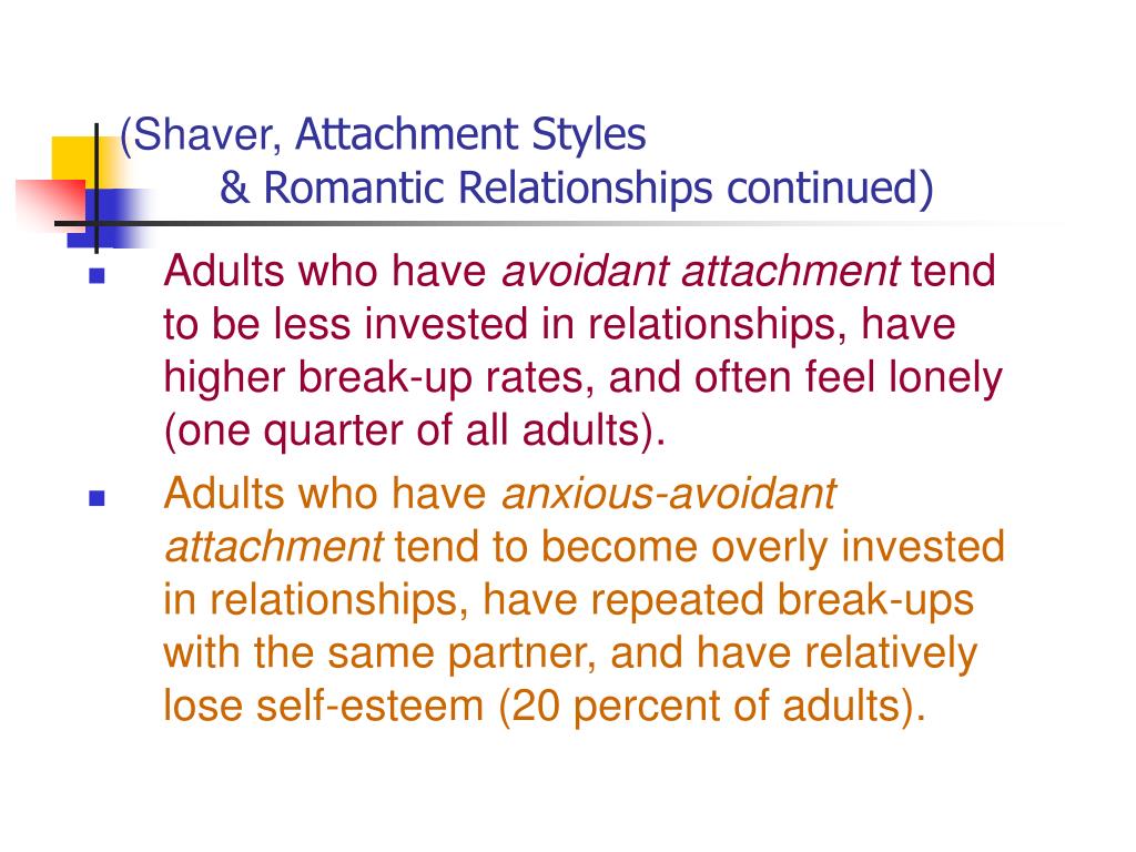 as attachment style relationship Adult predictor romantic