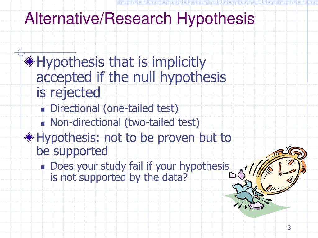 alternative hypothesis example in research paper