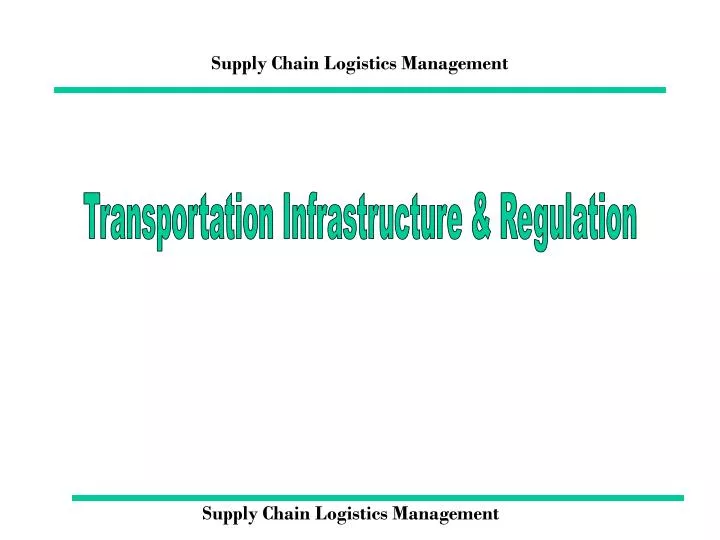 supply chain logistics management n.
