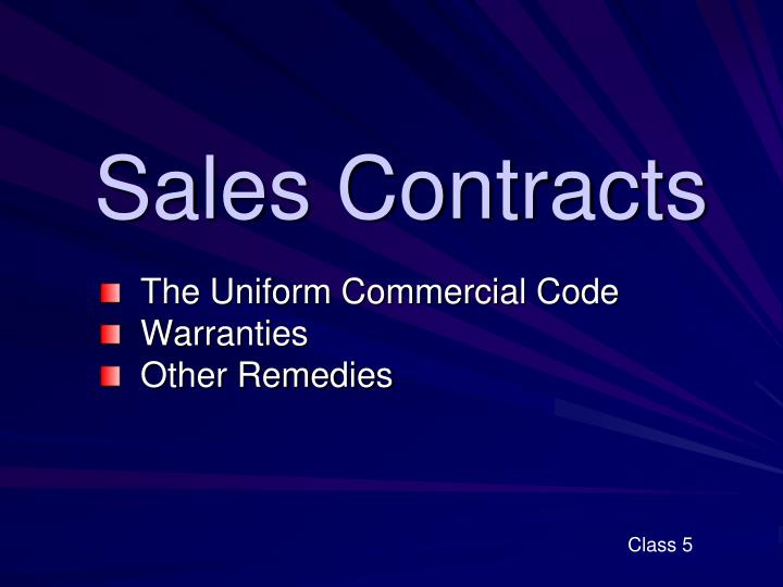 sales contracts n.