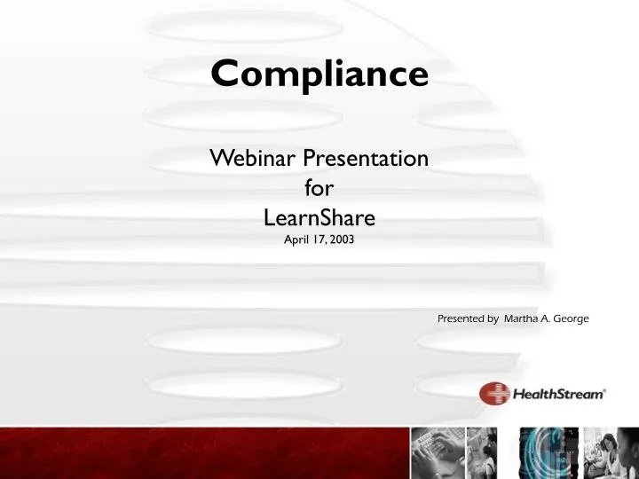 compliance webinar presentation for learnshare april 17 2003 n.