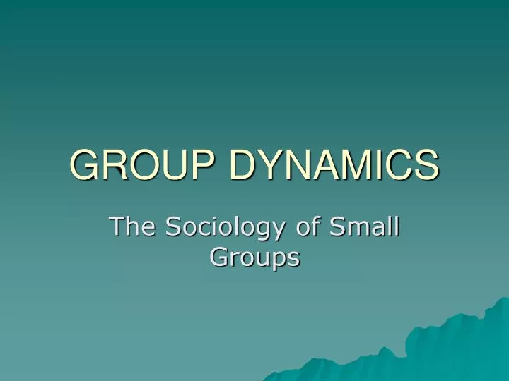 group dynamics n.