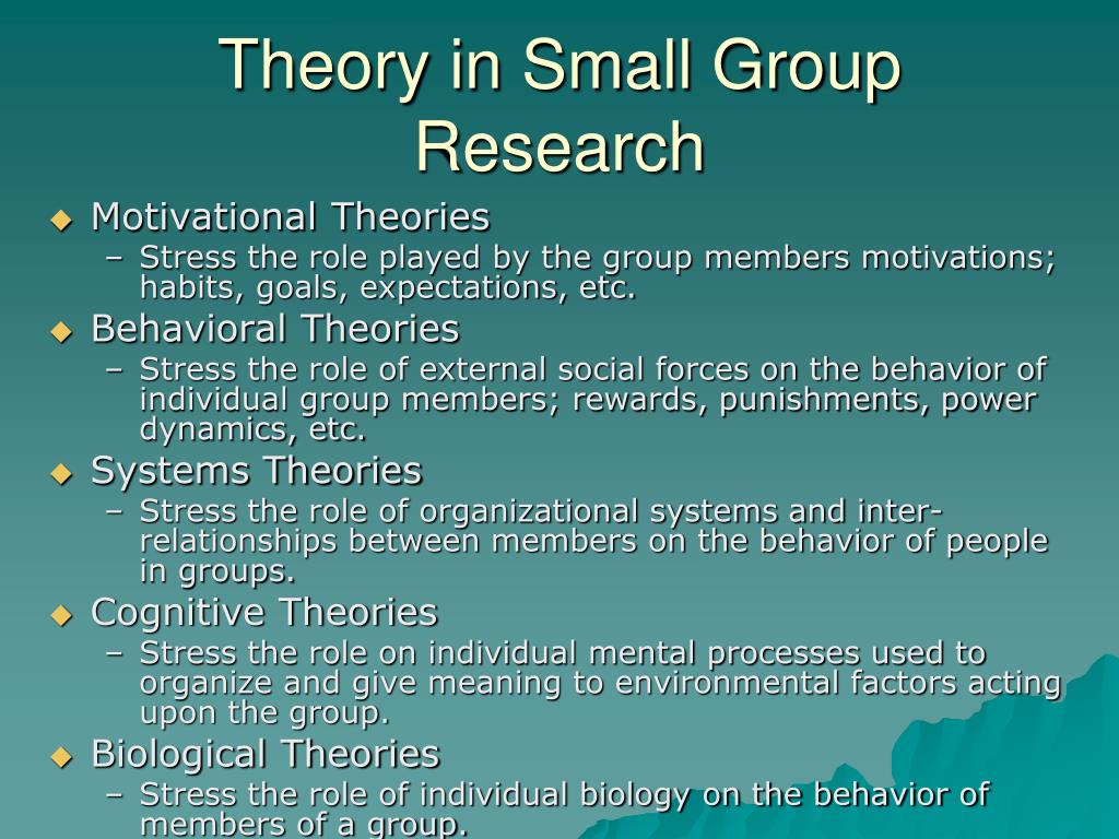 group work theory presentation