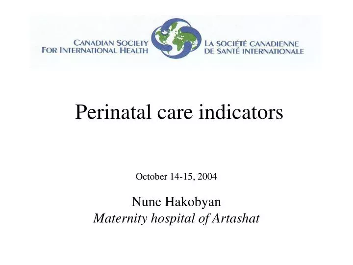perinatal care indicators n.