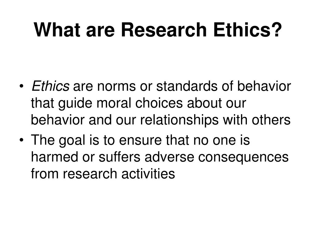 research ethics in study