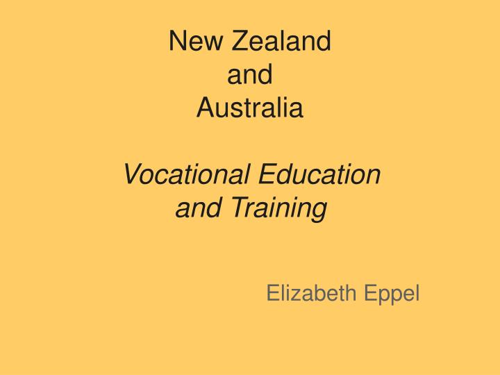 new zealand and australia vocational education and training n.