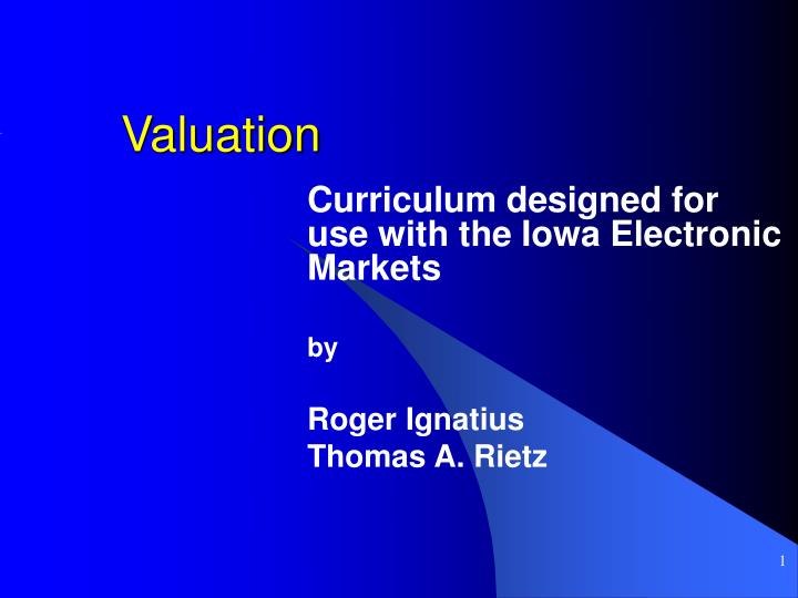 valuation n.