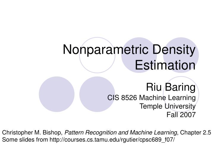 PPT - Nonparametric Density Estimation PowerPoint Presentation, Free ...