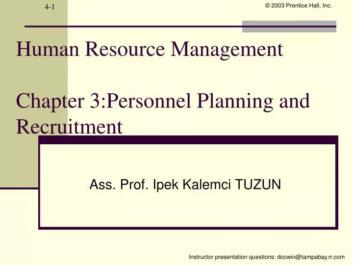 human resource management chapter 3 personnel planning and recruitment n.