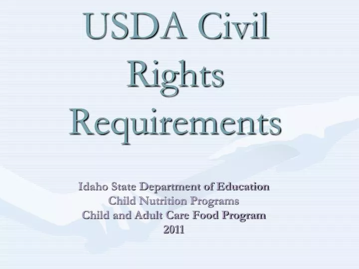 usda civil rights requirements n.