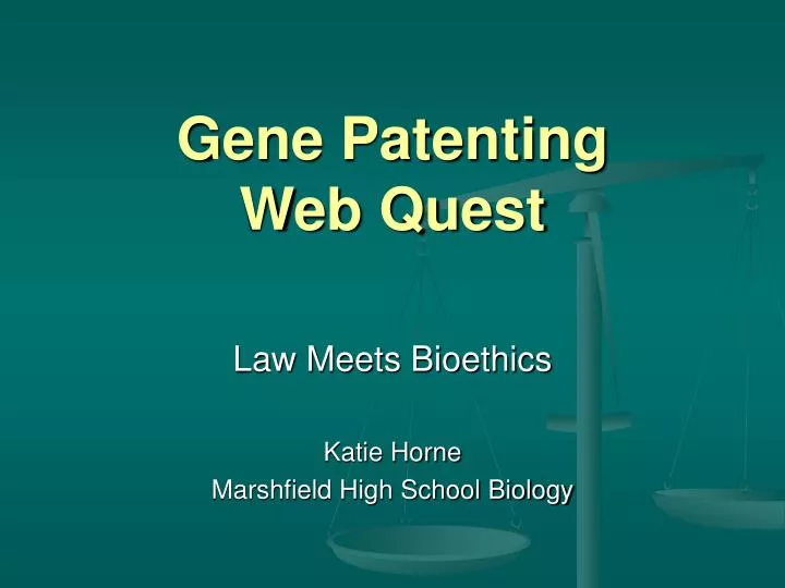 gene patenting web quest n.
