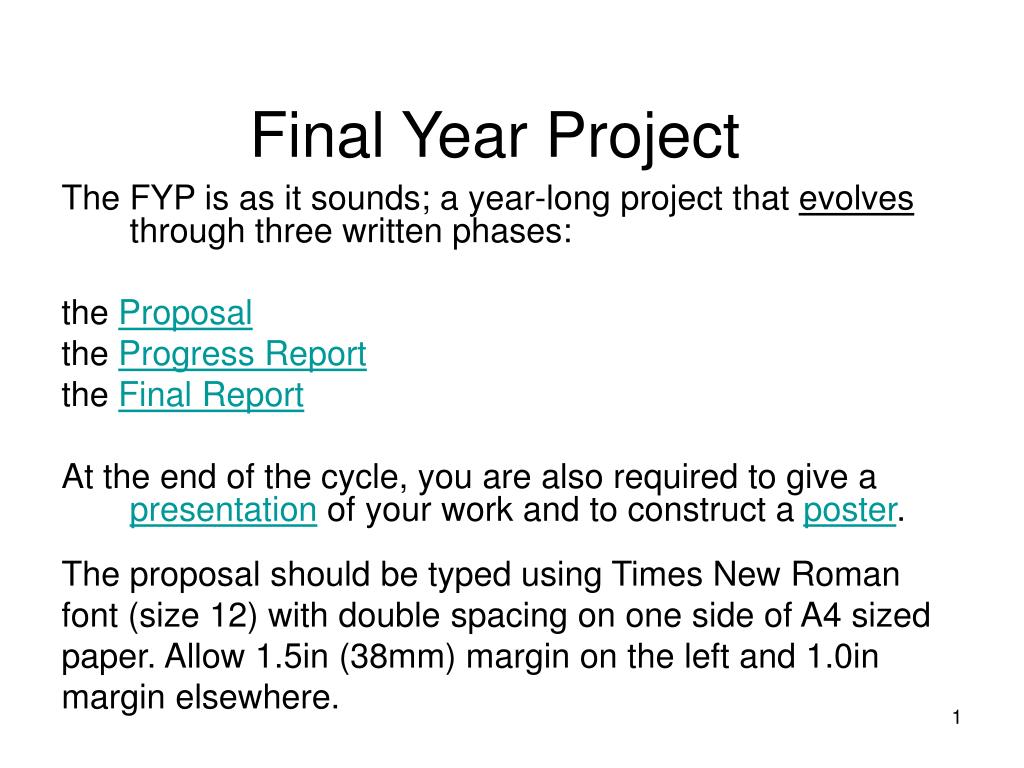 final year project proposal presentation