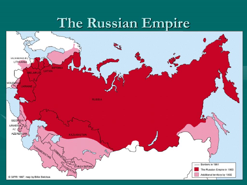 Russian Empire 19th Century Map