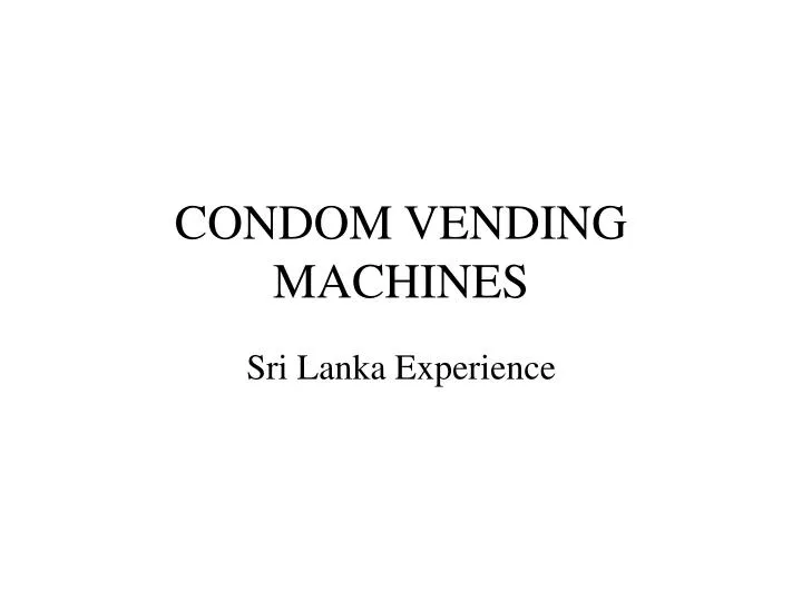 condom vending machines n.