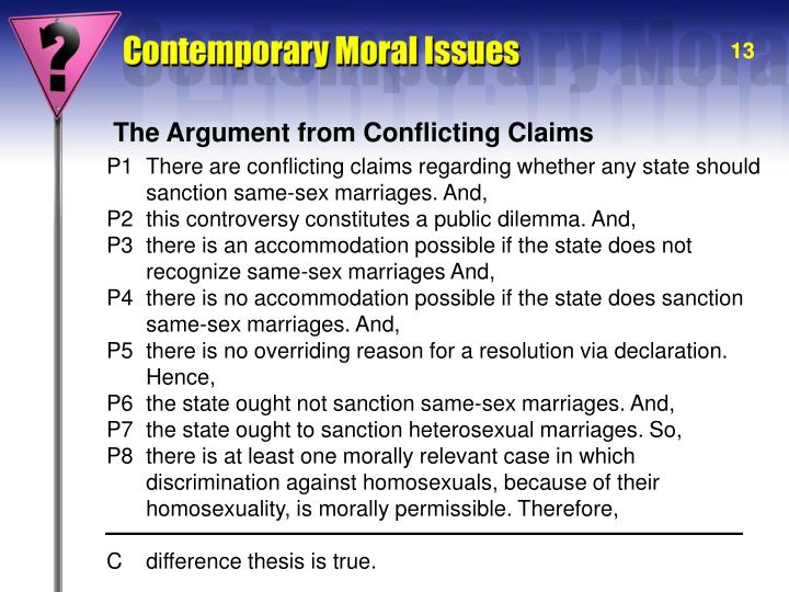 Ppt Is Same Sex Marriage Wrong Powerpoint Presentation Id 264765