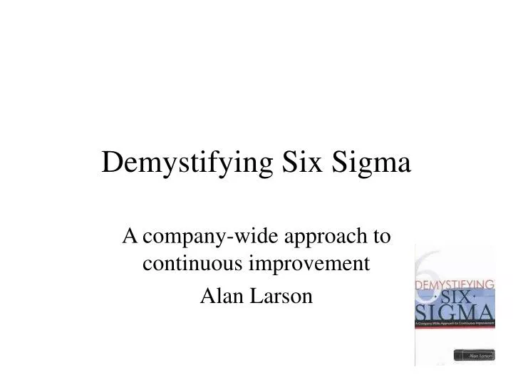 demystifying six sigma n.