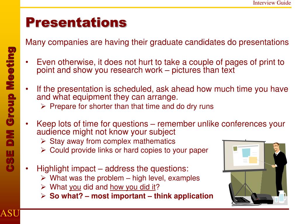 how to prepare presentation for phd interview