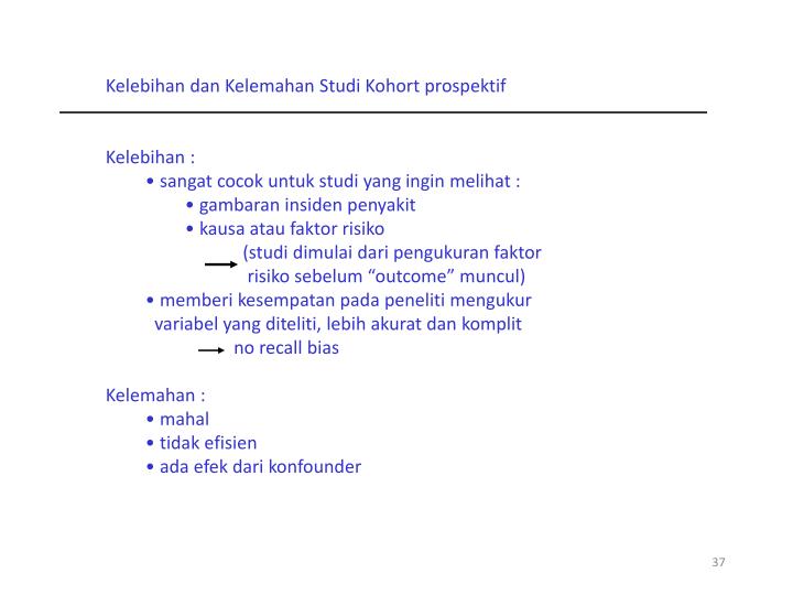 PPT - DESAIN STUDI EPIDEMIOLOGI ANALITIK PowerPoint 