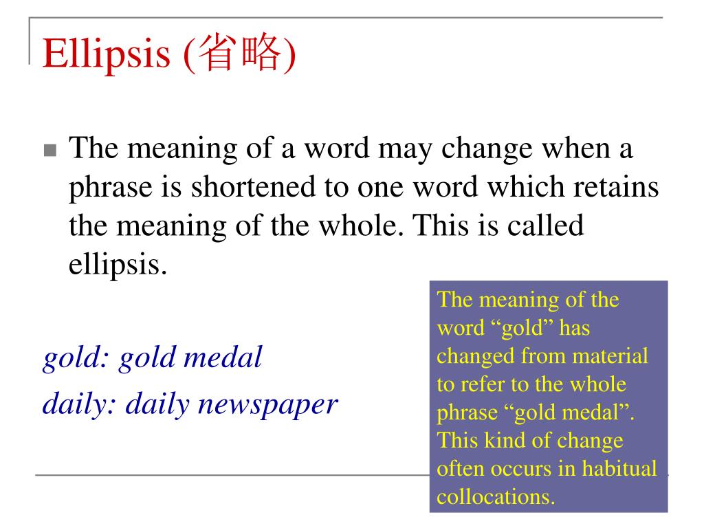 What do this word mean. Ellipsis Lexicology. Ellipsis примеры. Ellipsis в английском. Эллипсис примеры в английском.