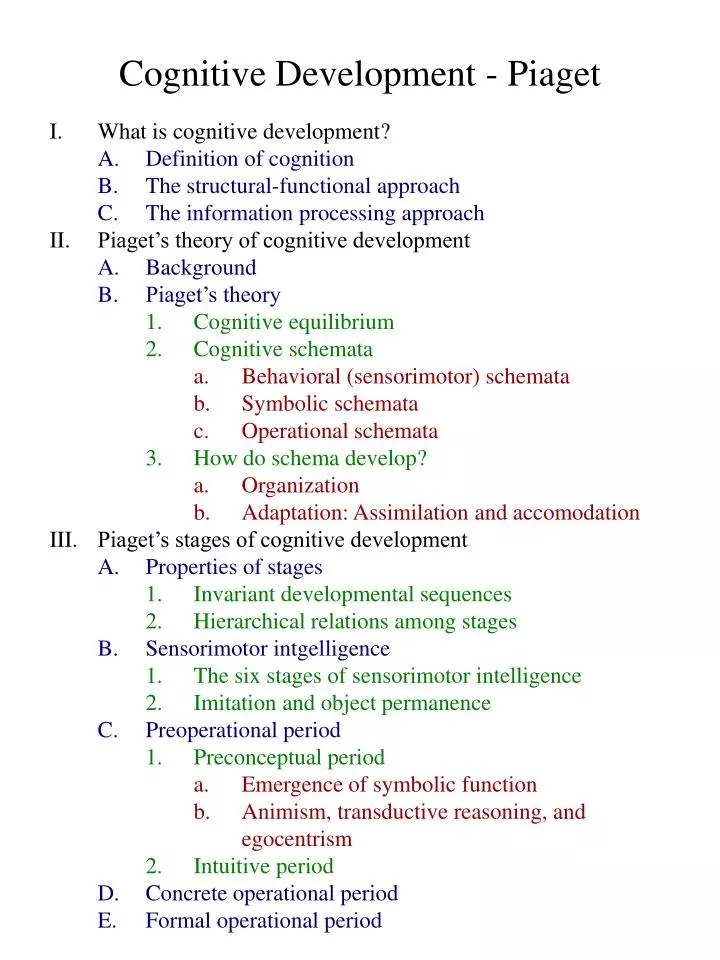 stages of cognitive development ppt