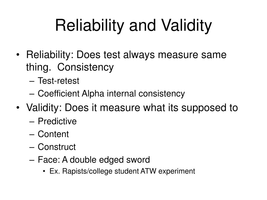 reliability of personality tests