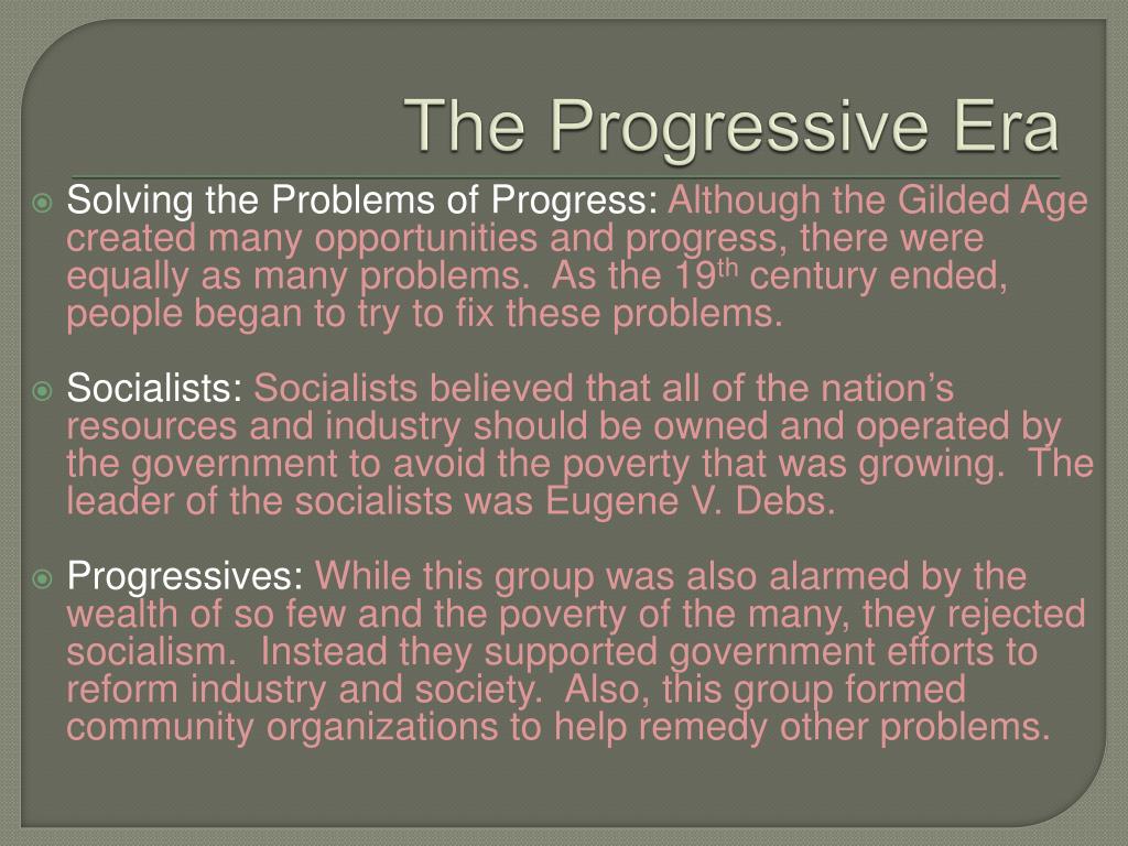 Progression: The Progressive Era
