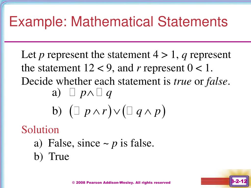 Example Of Mathematical Statements