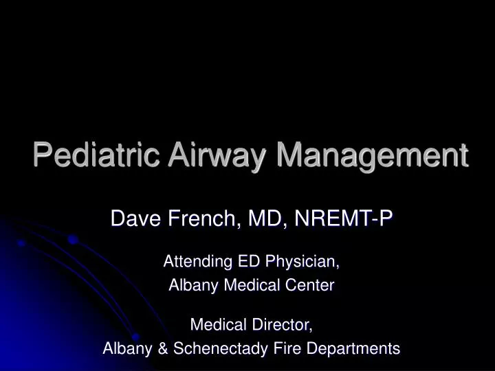 pediatric airway management n.