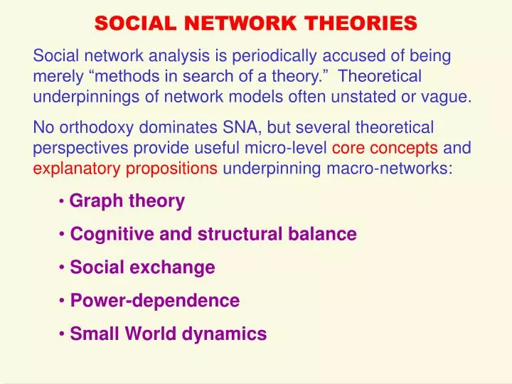 social network theories n.