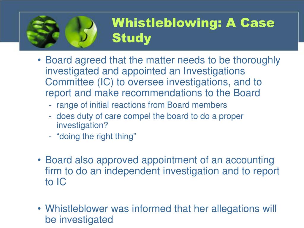whistleblowing case study ppt