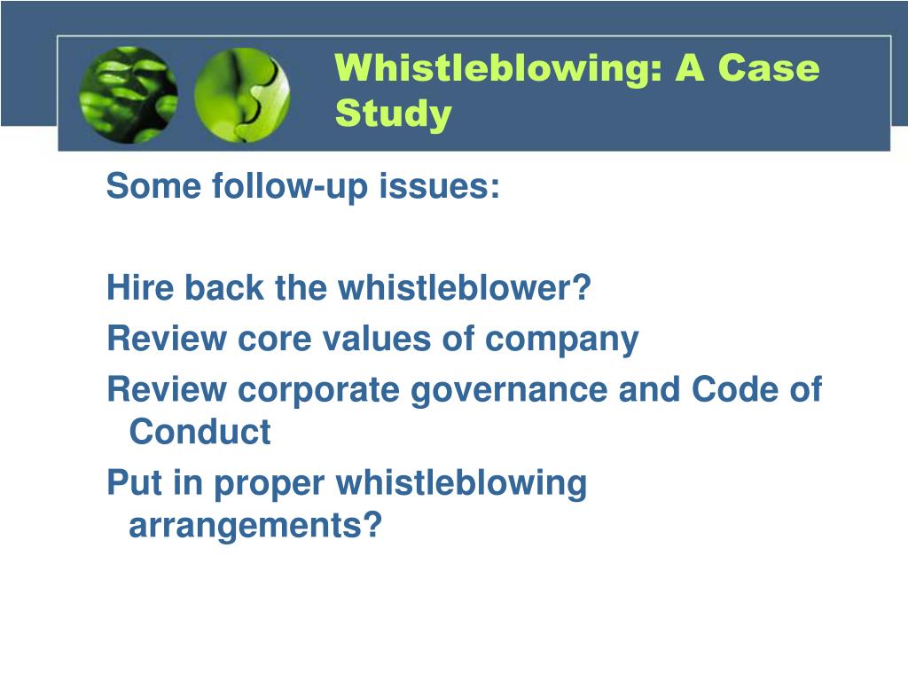 whistleblowing case study ppt