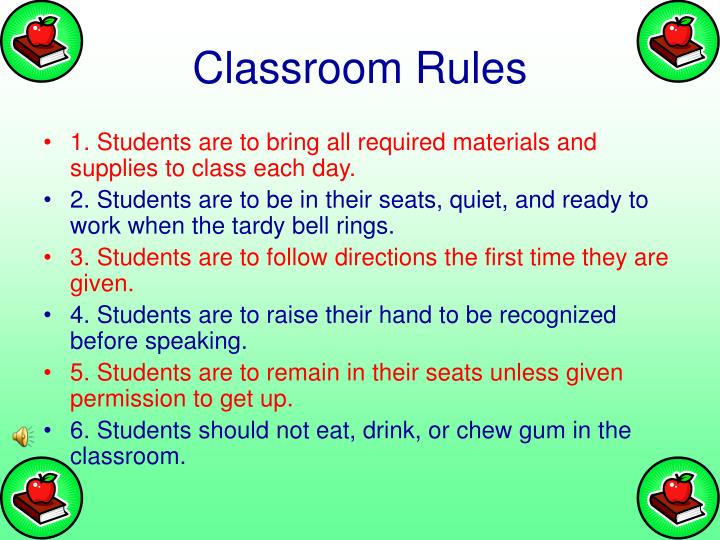 school rules powerpoint presentation