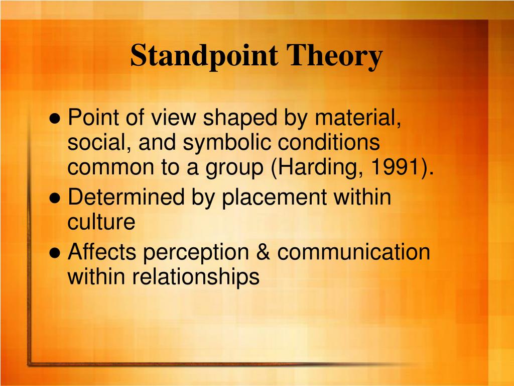 💄 Standpoint theory in communication. Standpoint Theory Flashcards