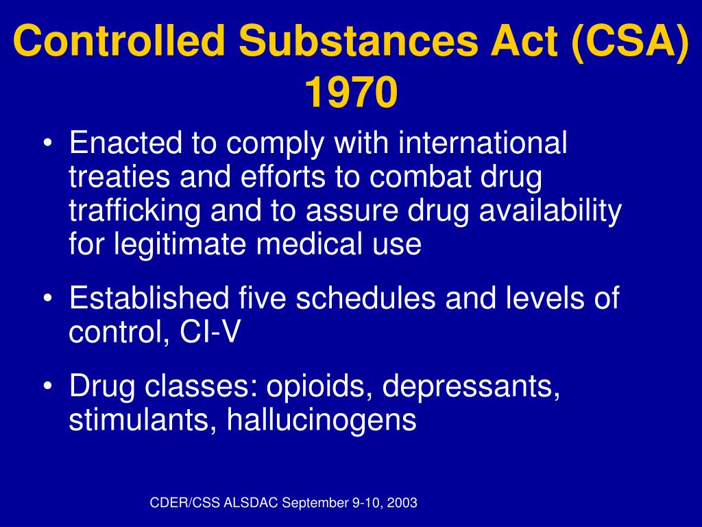 PPT Risk Management and the Controlled Substances Act The FDA
