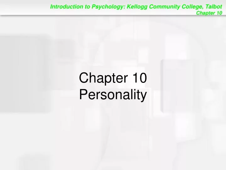 chapter 10 personality n.